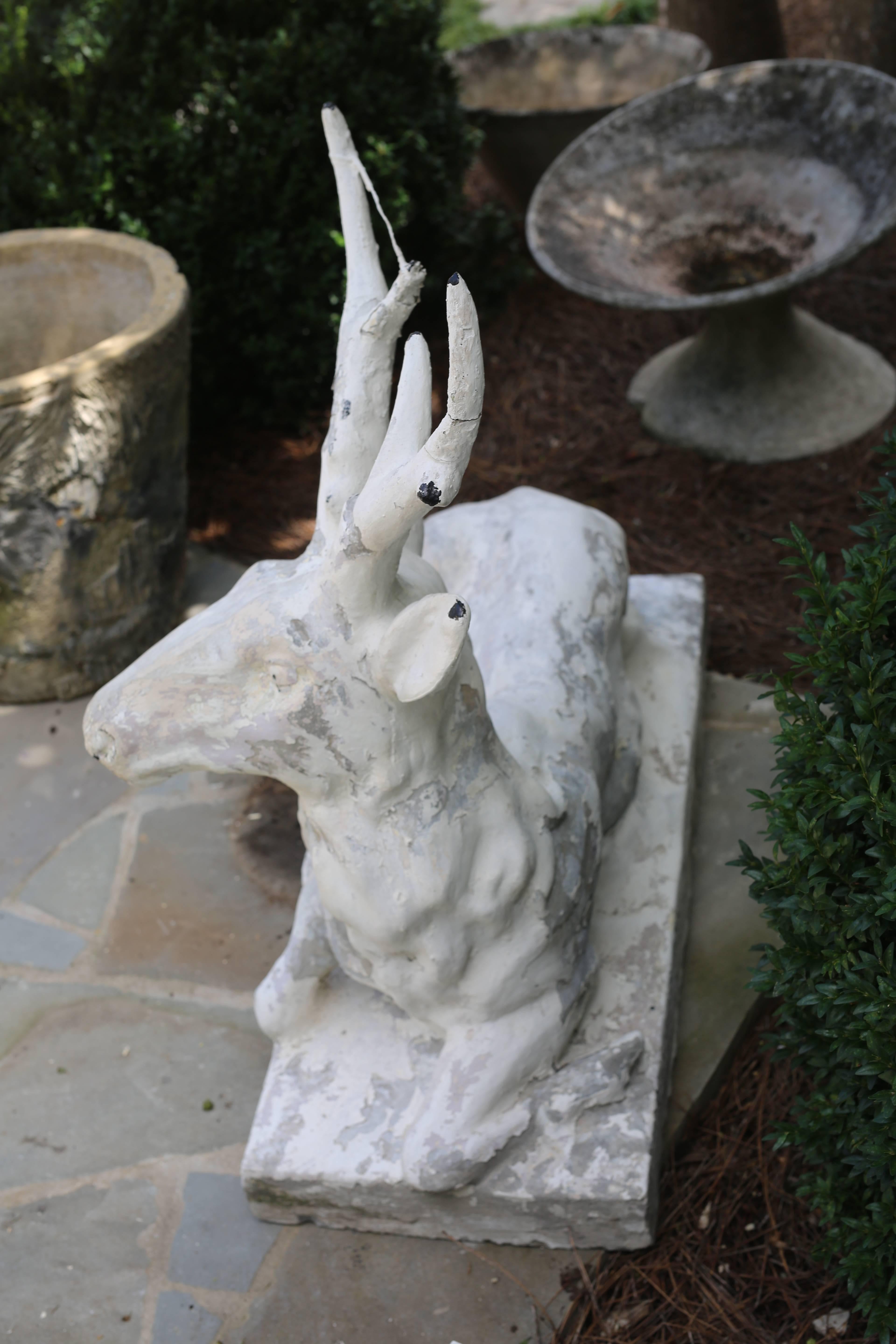 Belgian Cast Stone Garden Deer 