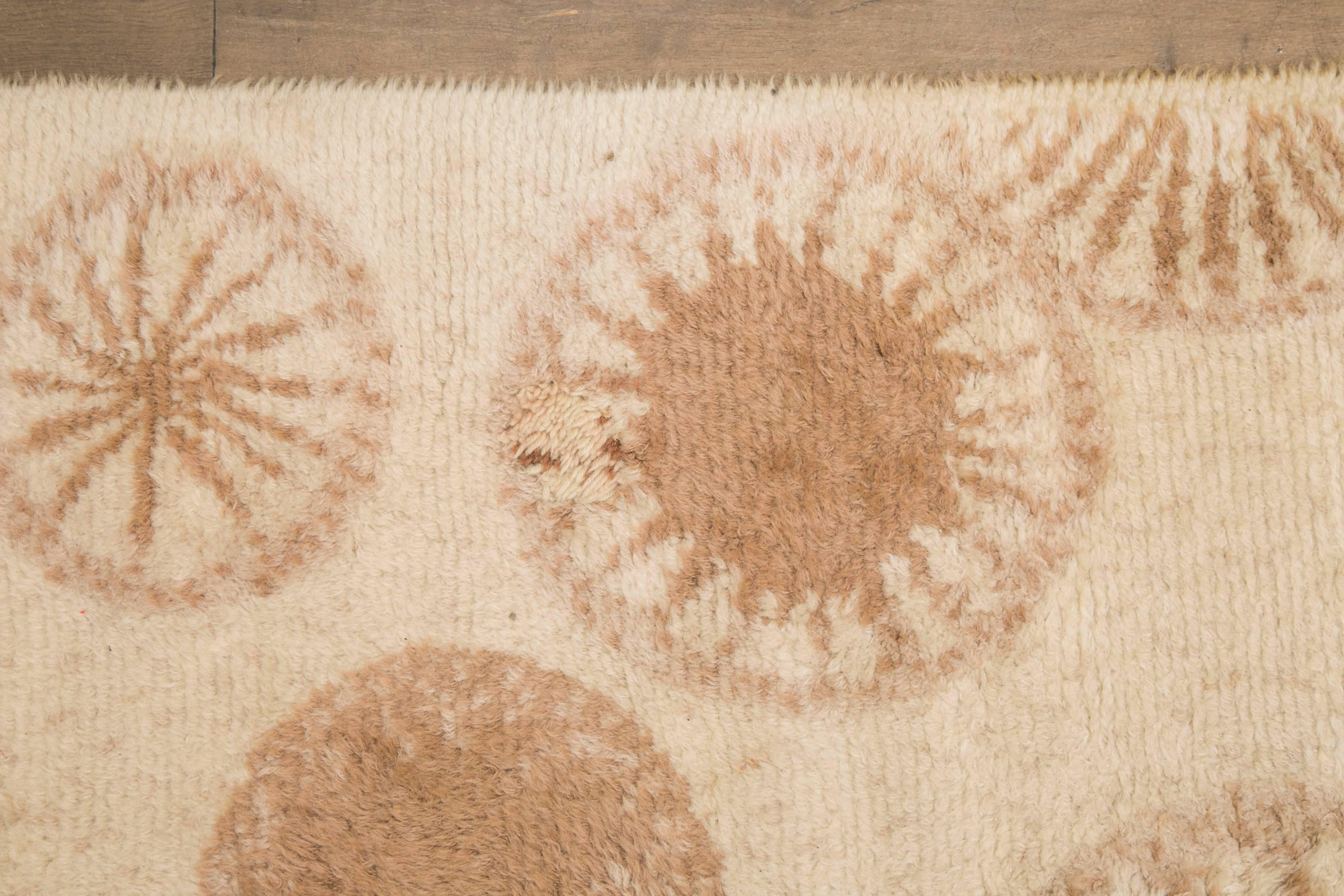 Mid-Century Modern Rare and Decorative Cogolin Wool Carpet, France, 1970 For Sale