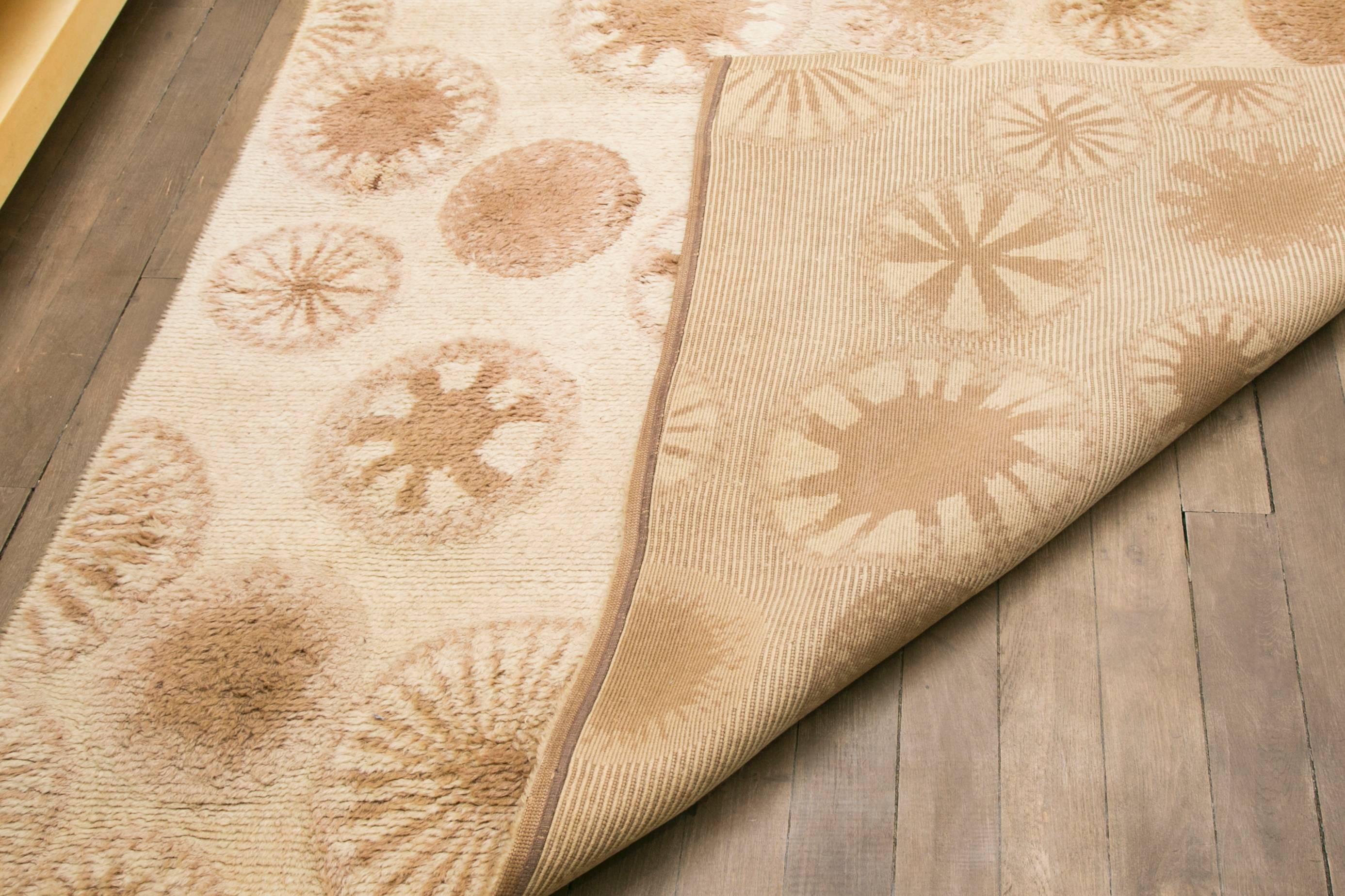 Rara y decorativa alfombra de lana Cogolin, Francia, 1970 Lana en venta