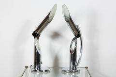 Pair of Chrome Desks Lamps by 'Fase'