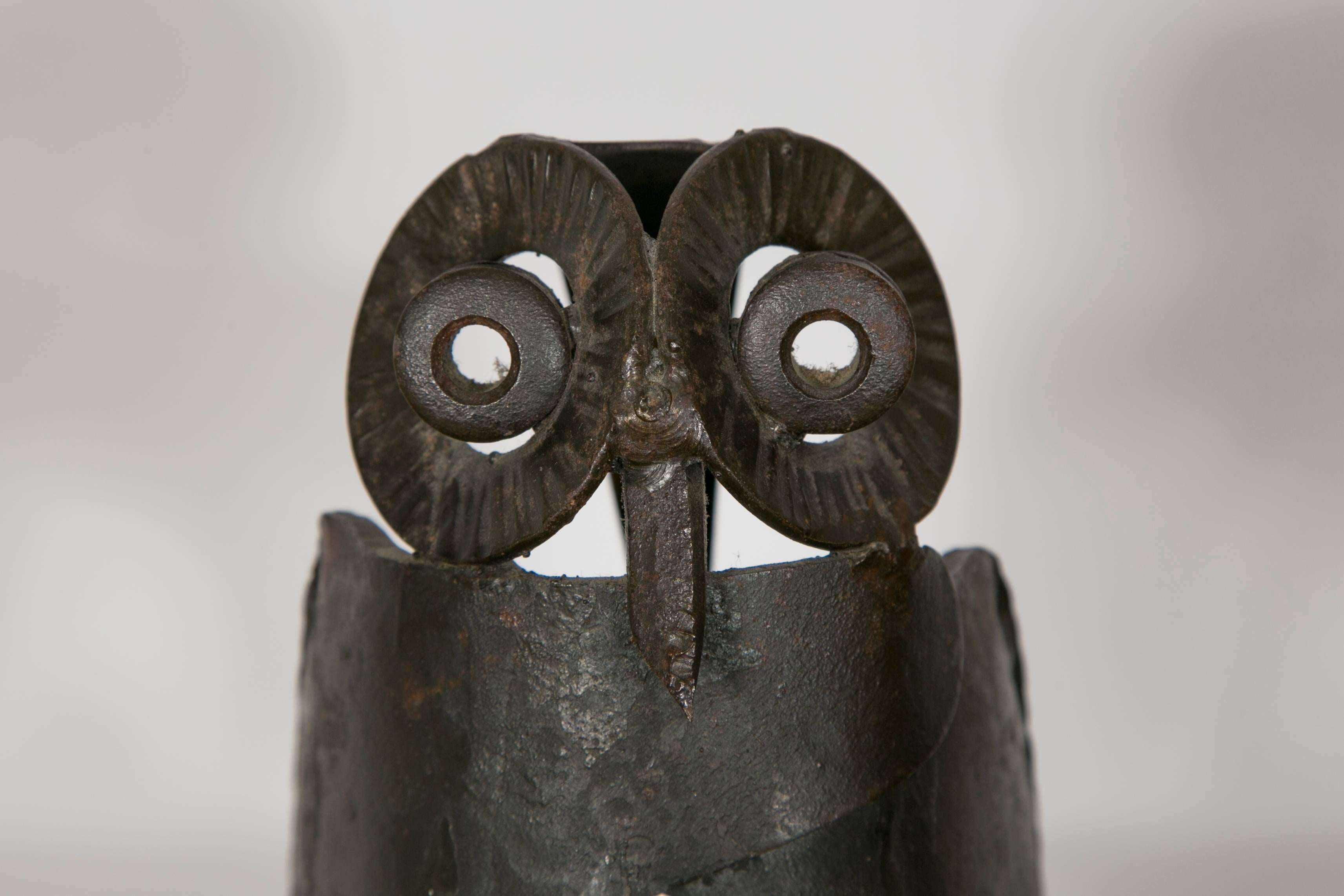 Whimsical Wrought Iron Owl, France, 1960 2