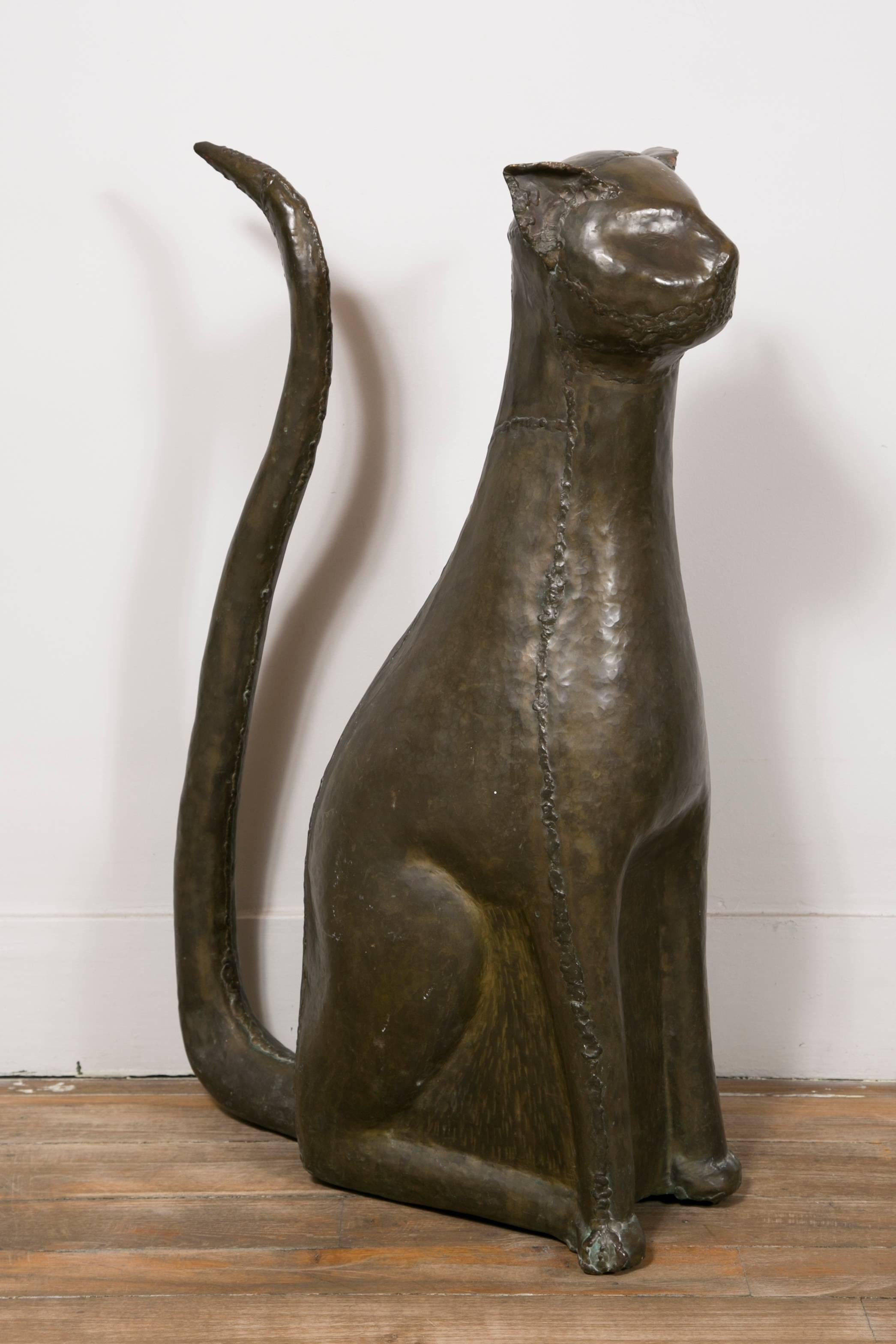 French Elegant Pair of Egyptian Style Cats, 1960