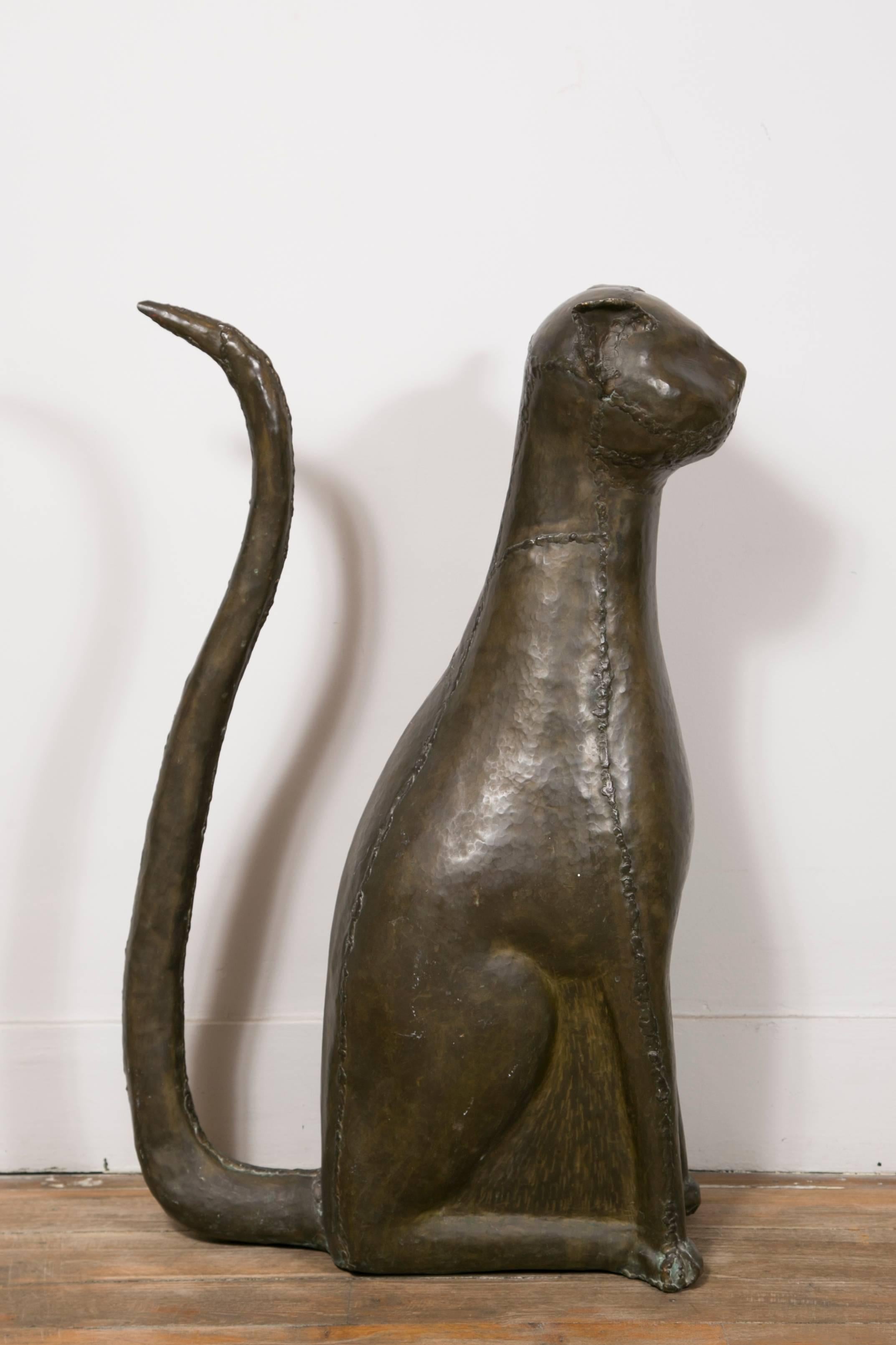 Elegant Pair of Egyptian Style Cats, 1960 In Excellent Condition In Paris, Ile-de-France