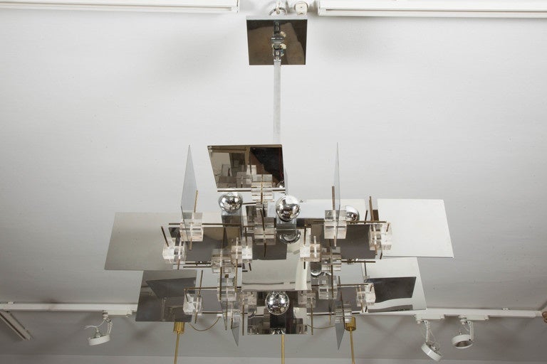 A geometric Sciolari chandelier, 1960 2