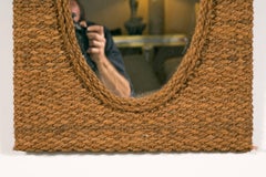 Oval Mirror in Braided Sisal Framing