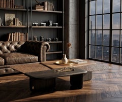 JNK Miami's Twiggy Dark Wood & Textured Metal Coffee Table