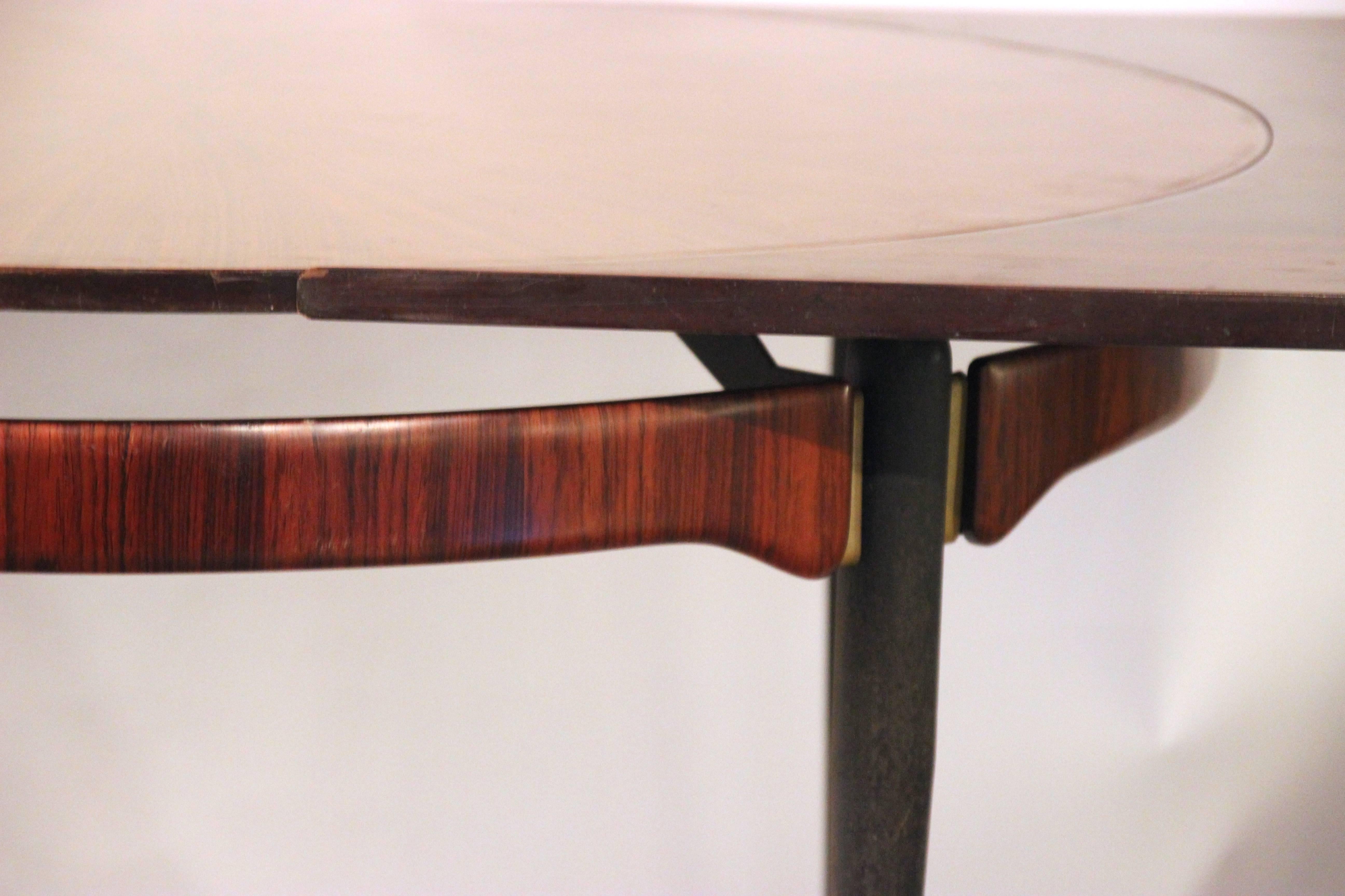 Italian Attributed to Franco Albini, Dining Table, Rosewood, circa 1970