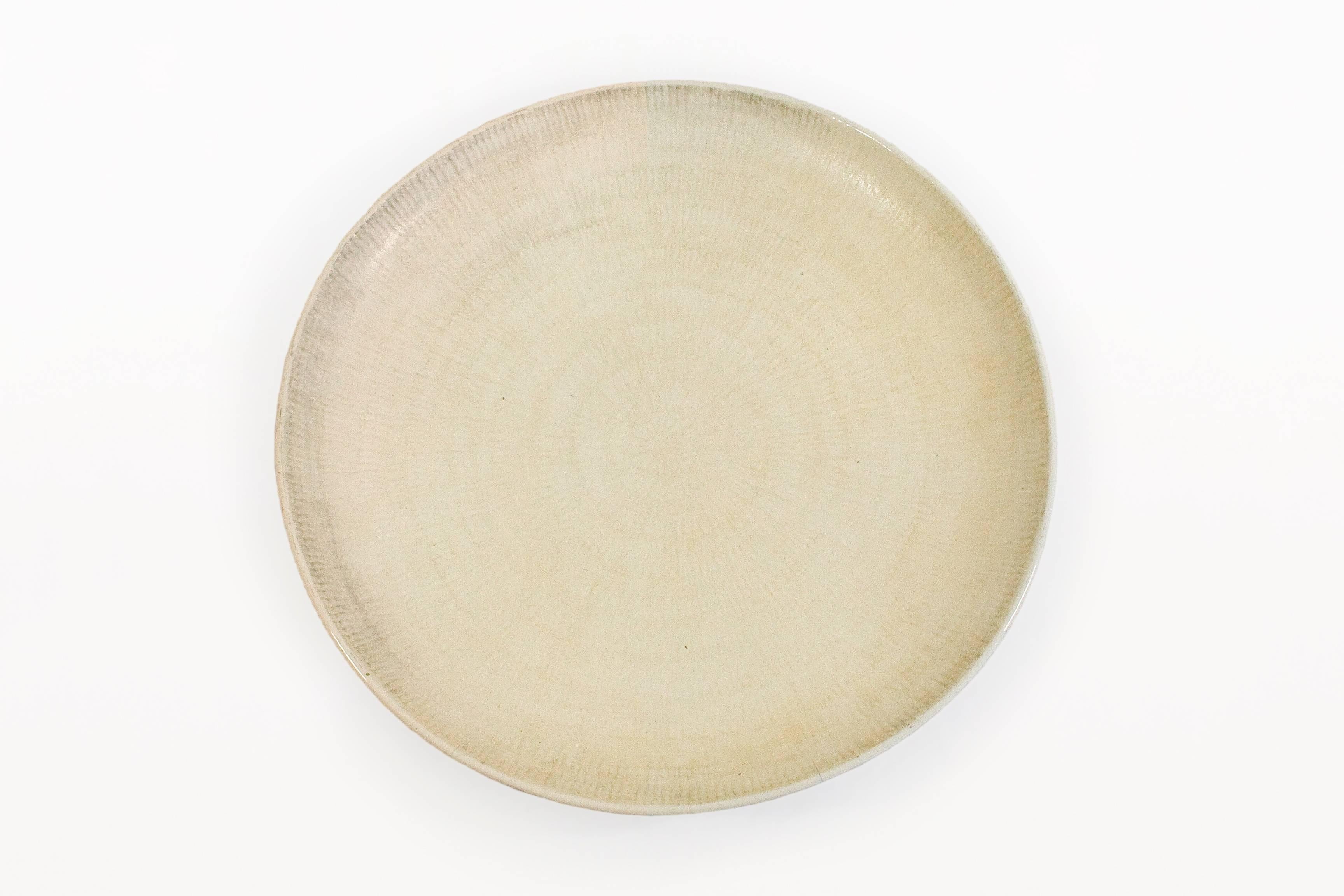 Mid-Century Modern Important Ceramic Plate, circa 1970, France