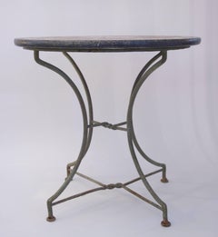Gueridon, Granite Top and Iron, circa 1970, France