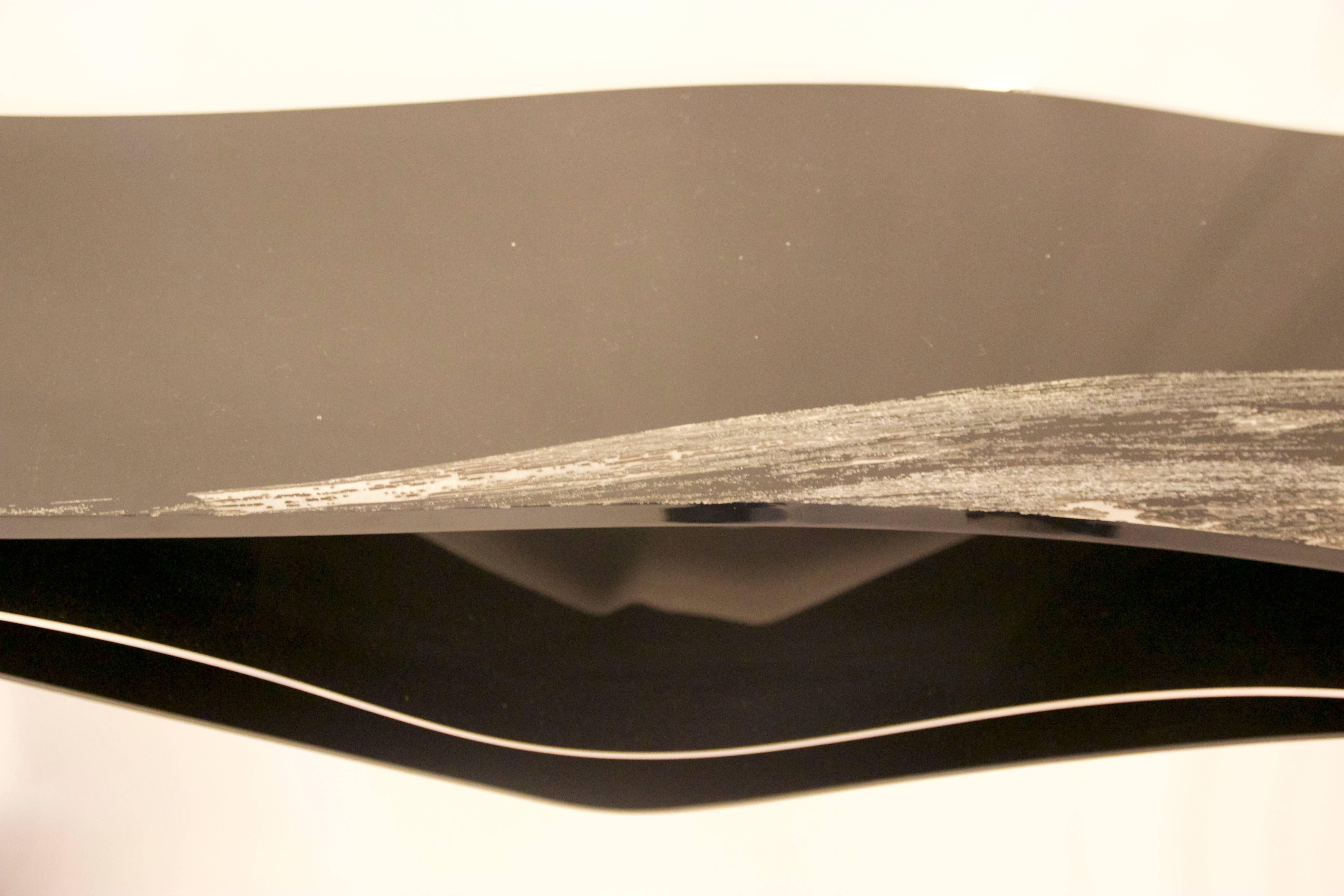 Italian Raoul Gilioli, Black Sea Console, Plexiglass, circa 2010, Italy