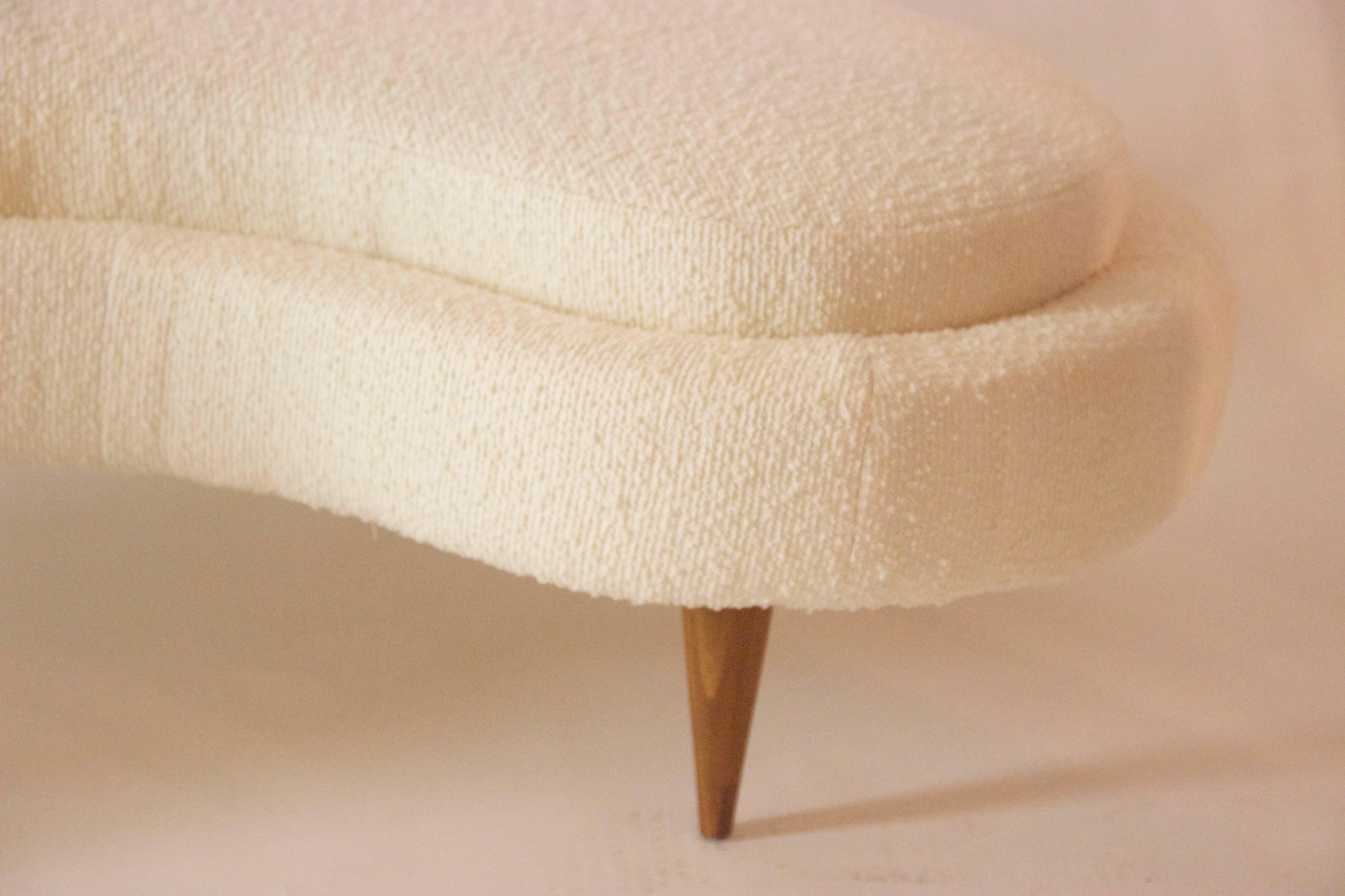 Style of Federico Munari, Pair of Small Ottomans, Textile, circa 2000, Italy In Good Condition In Nice, Cote d' Azur