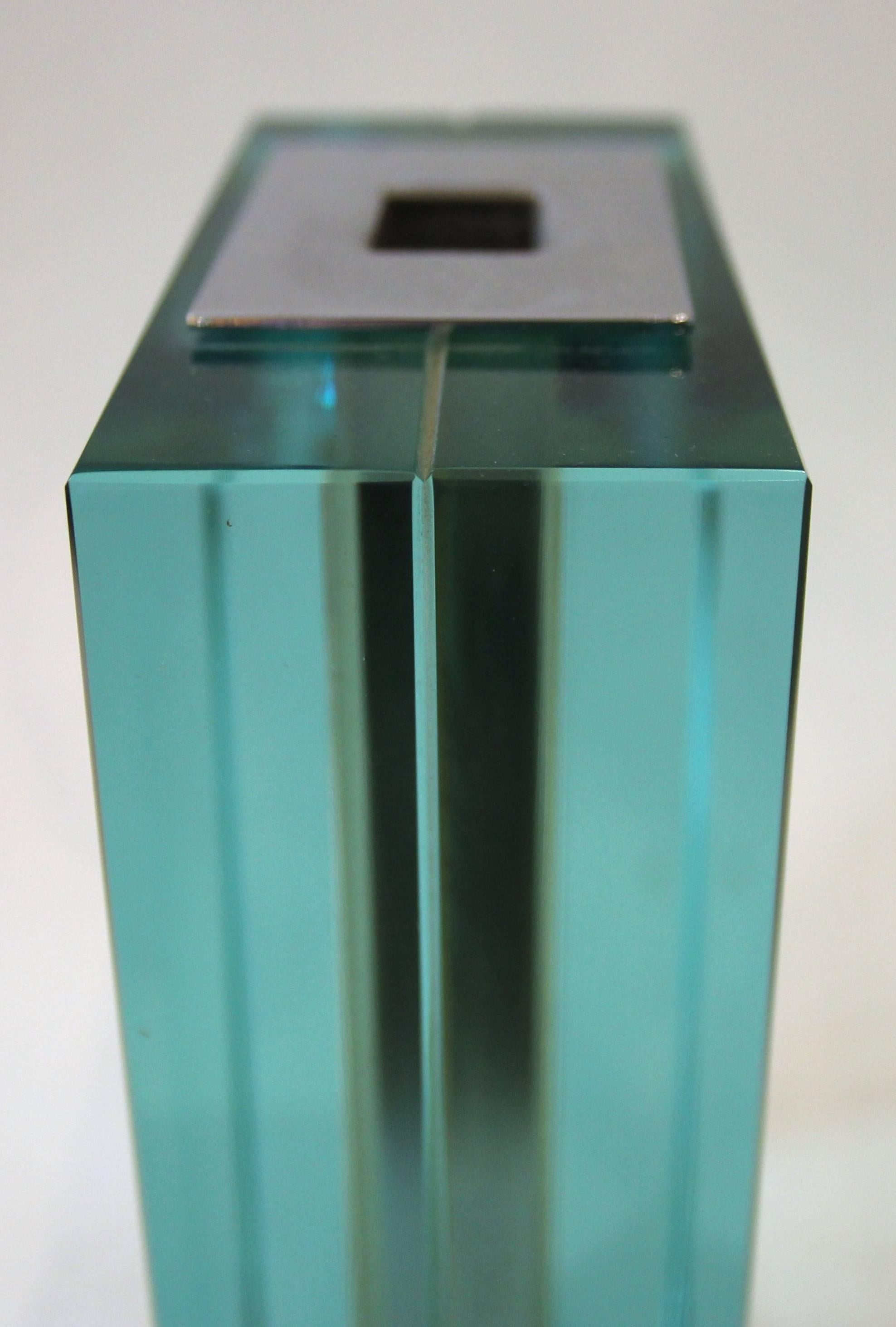 Fontana Arte, Colorful crystal vase, Production Fontana Arte, Circa 1960, Italy. In Good Condition In Nice, Cote d' Azur