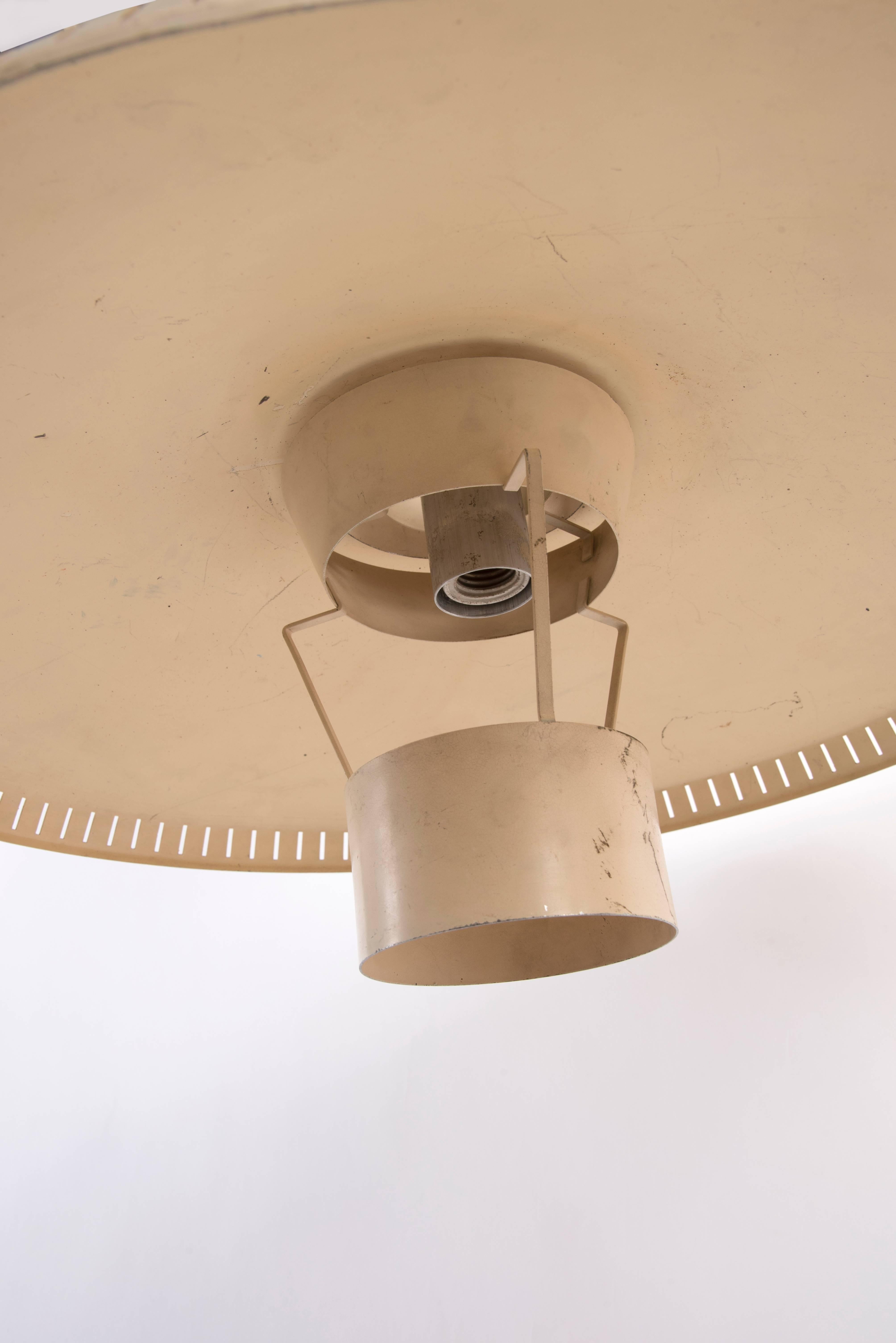 Lacquered Stilnovo, Sliding Hanging Lamp, Original Stilnovo Label, Italy, circa 1950