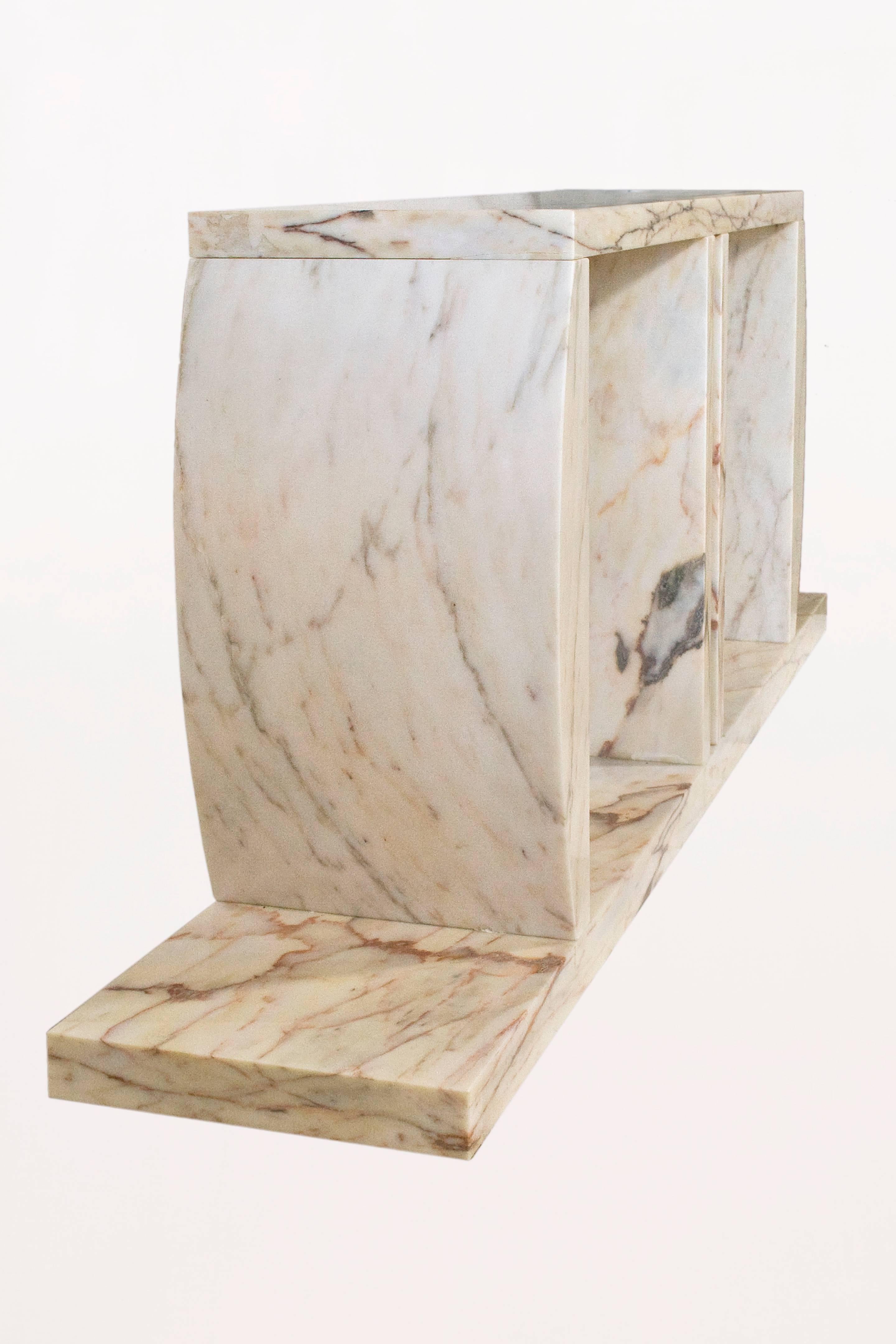 Mid-Century Modern Marble Console Table Made by Ettore Sottsass, Unique Piece, circa 1984