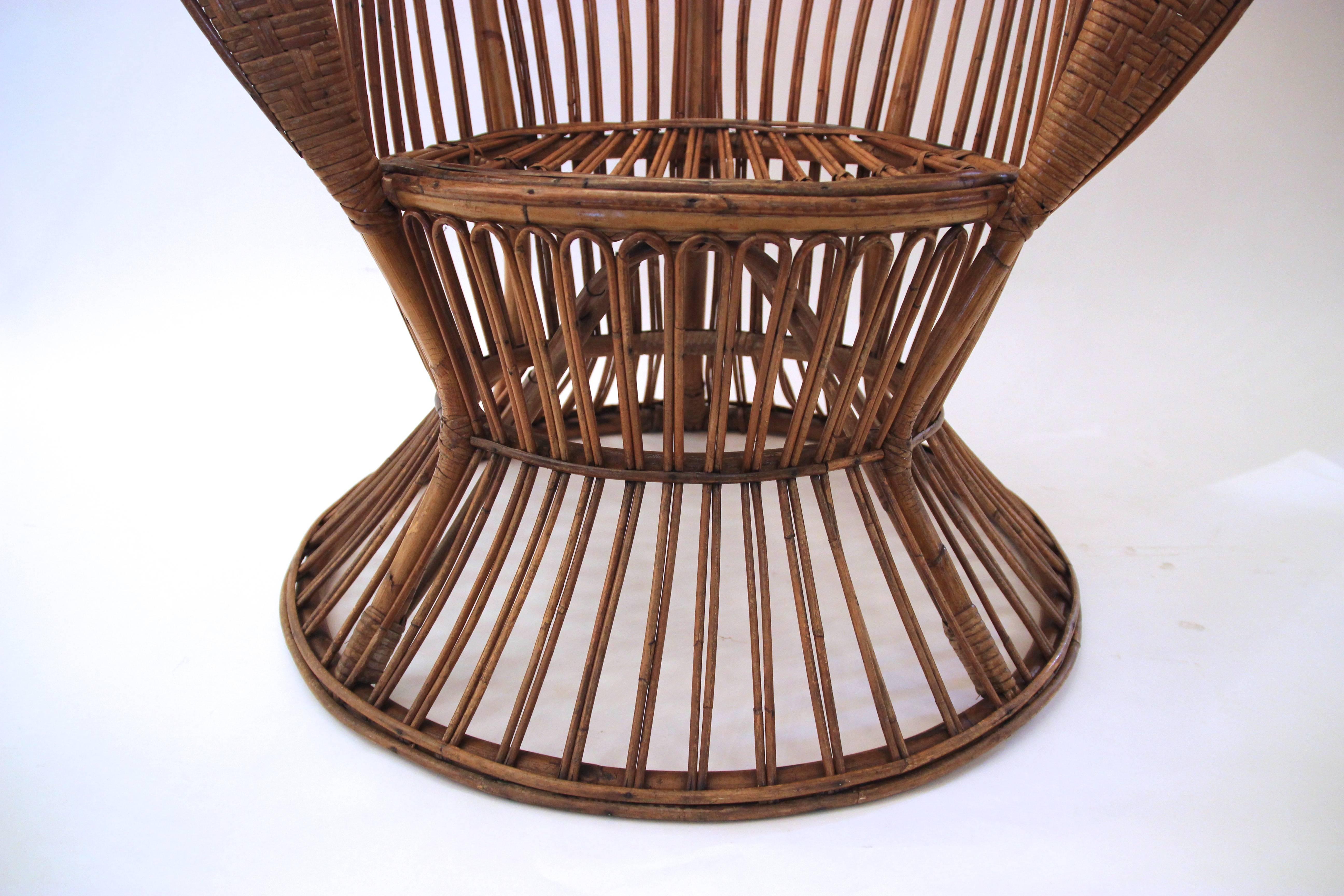 Rattan Lio Carminati, Pair of Armchairs 