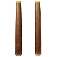 Pair of Large Columns in the Style of Eugene Printz, Mahogany, circa 1930 2