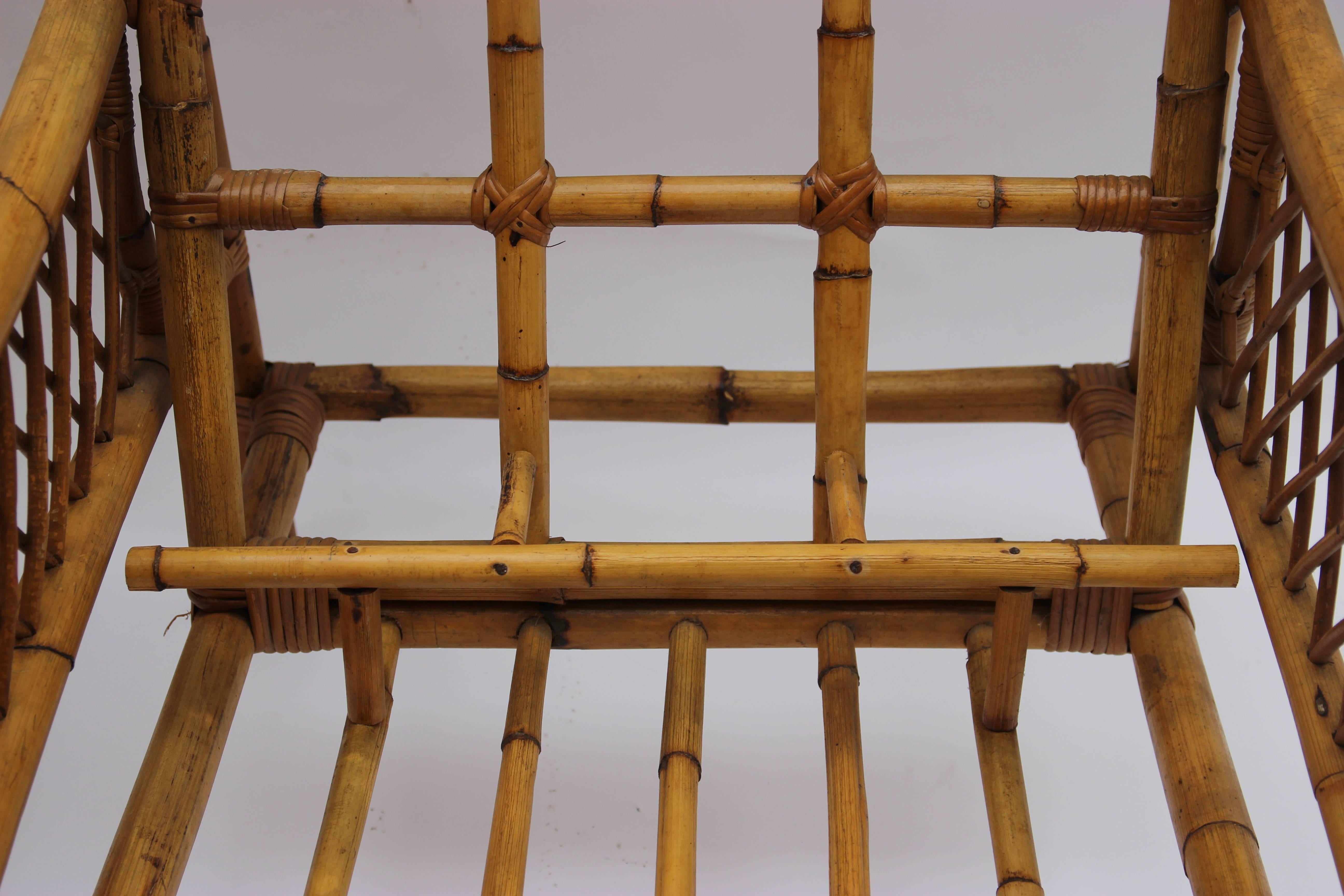 Late 20th Century Pair of Armchairs, Bamboo, circa 1970, France