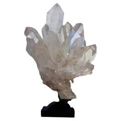 Rock crystal block mounted on a base, circa 1960, France.