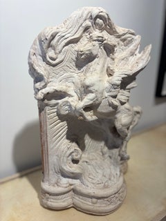 Sculpture en plâtre, projet de fontaine, vers 1900, France.