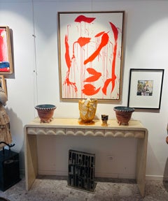 Ray Agousti, three-drawer console table, style Art Déco.