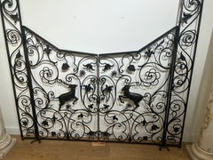 Art Deco Wrought-iron interior partition screen, circa 1950, France.