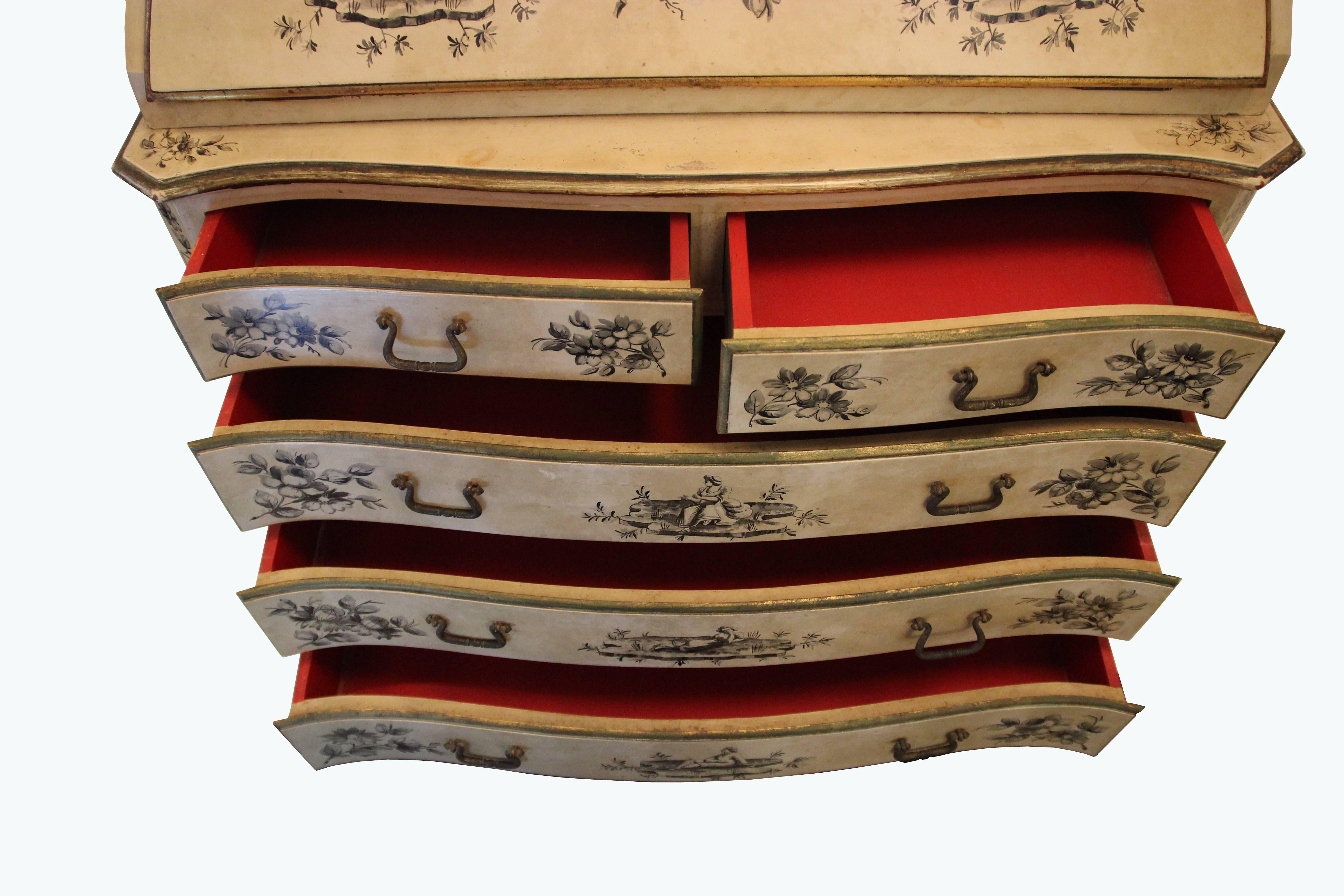 Pierre Lottier, Furniture with Two Bodies Painted Decoration, circa 1960, Spain 1