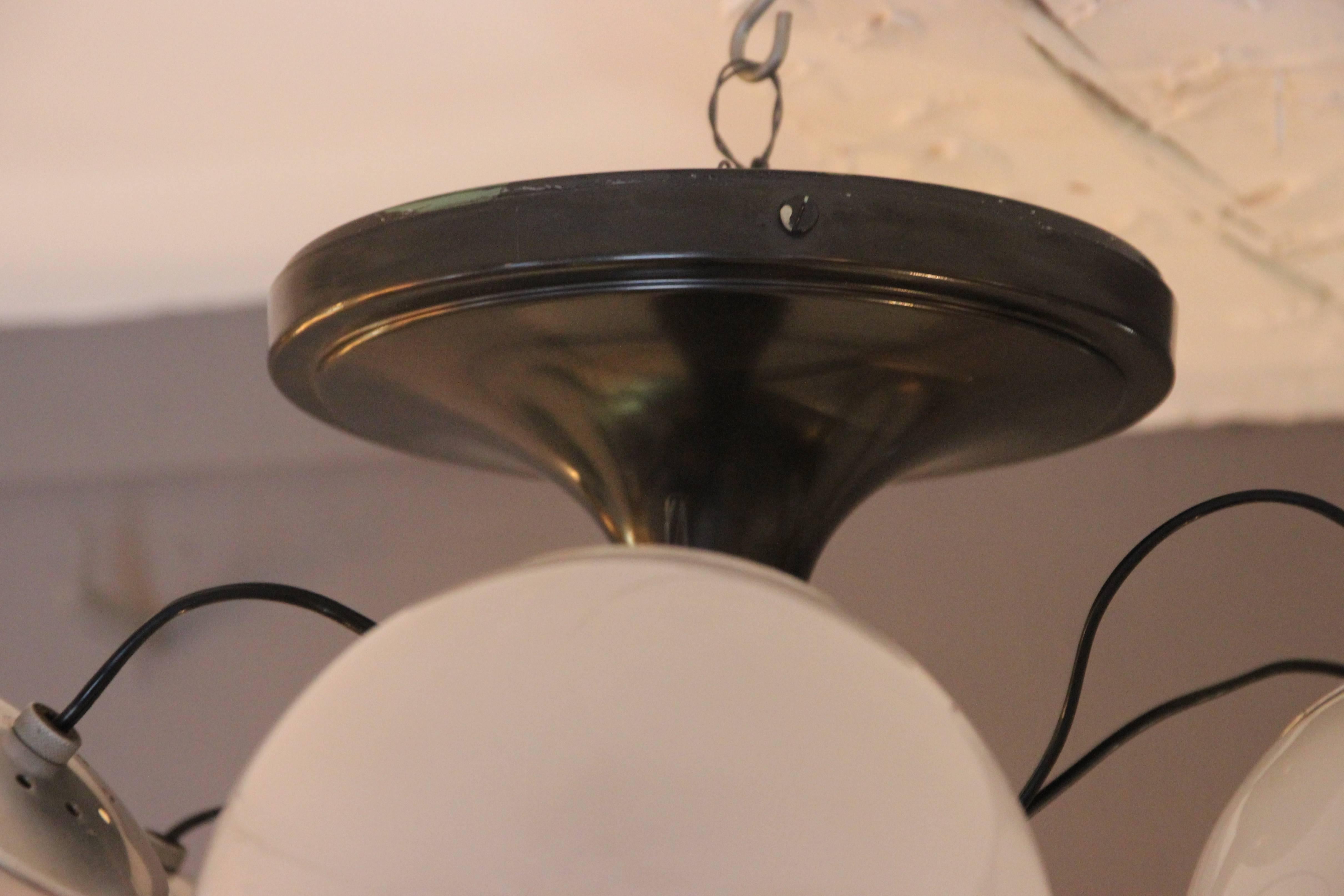 Aluminum Gino Sarfatti, Ceiling Lamp, 