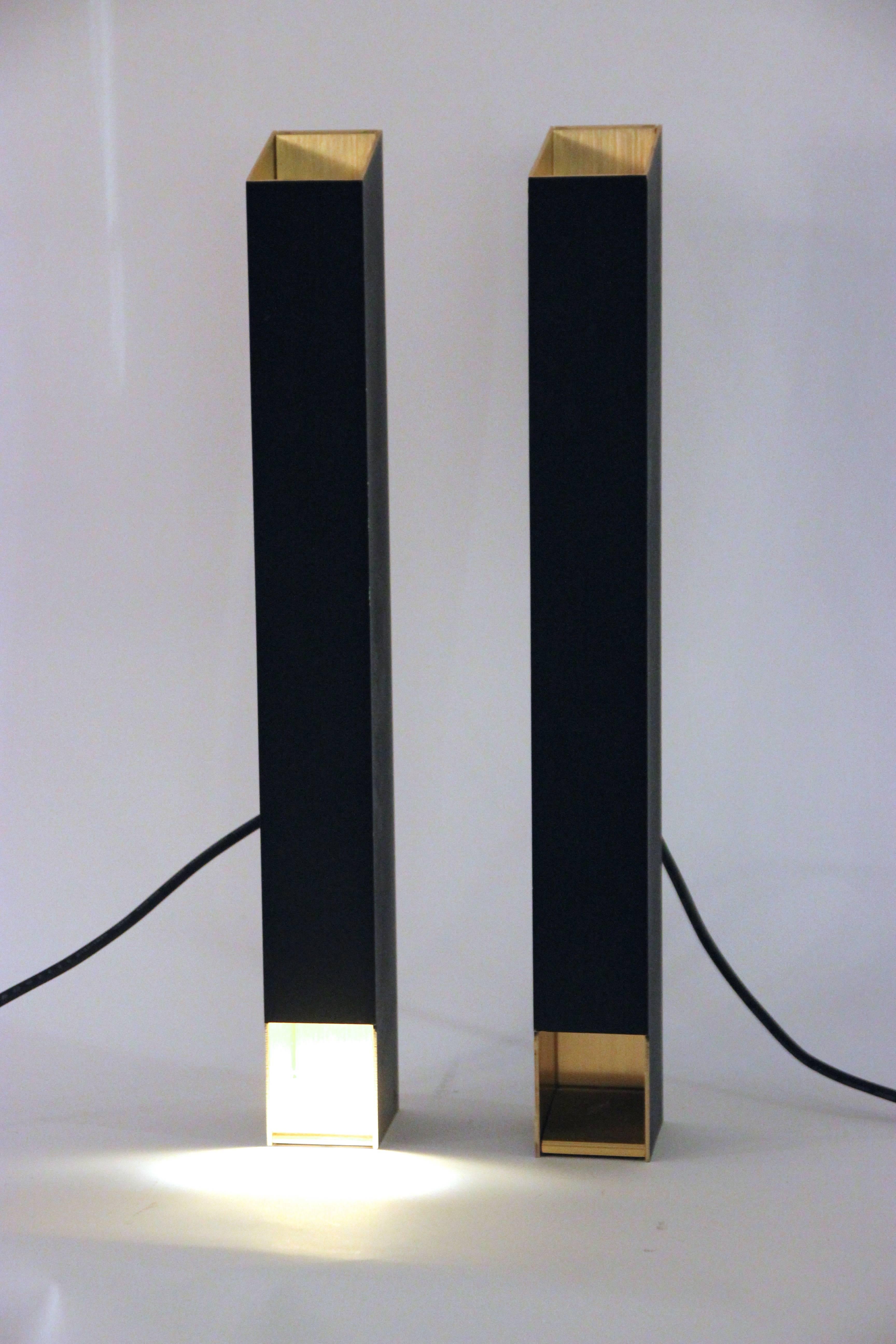 Pair of Lamps, Lacquered, Habitat Edition, France, circa 1970 In Good Condition For Sale In Nice, Cote d' Azur