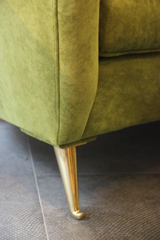 I.S.A, Living Room with Sofa and Pair of Armchairs, Gifted Brass Feet