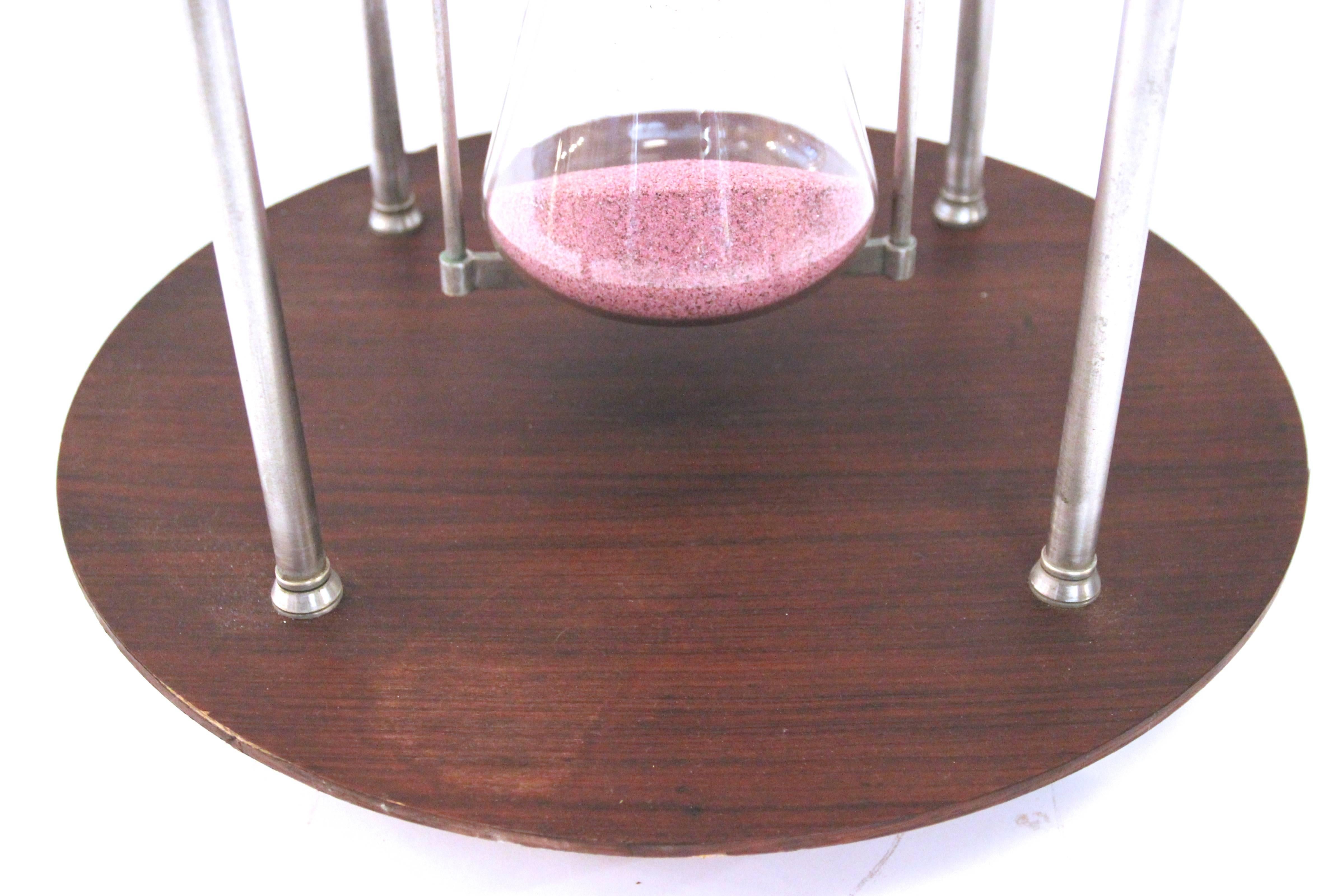 Tisch in Form einer Sanduhr, Glas-Sanduhr, um 1970, Frankreich im Angebot 1
