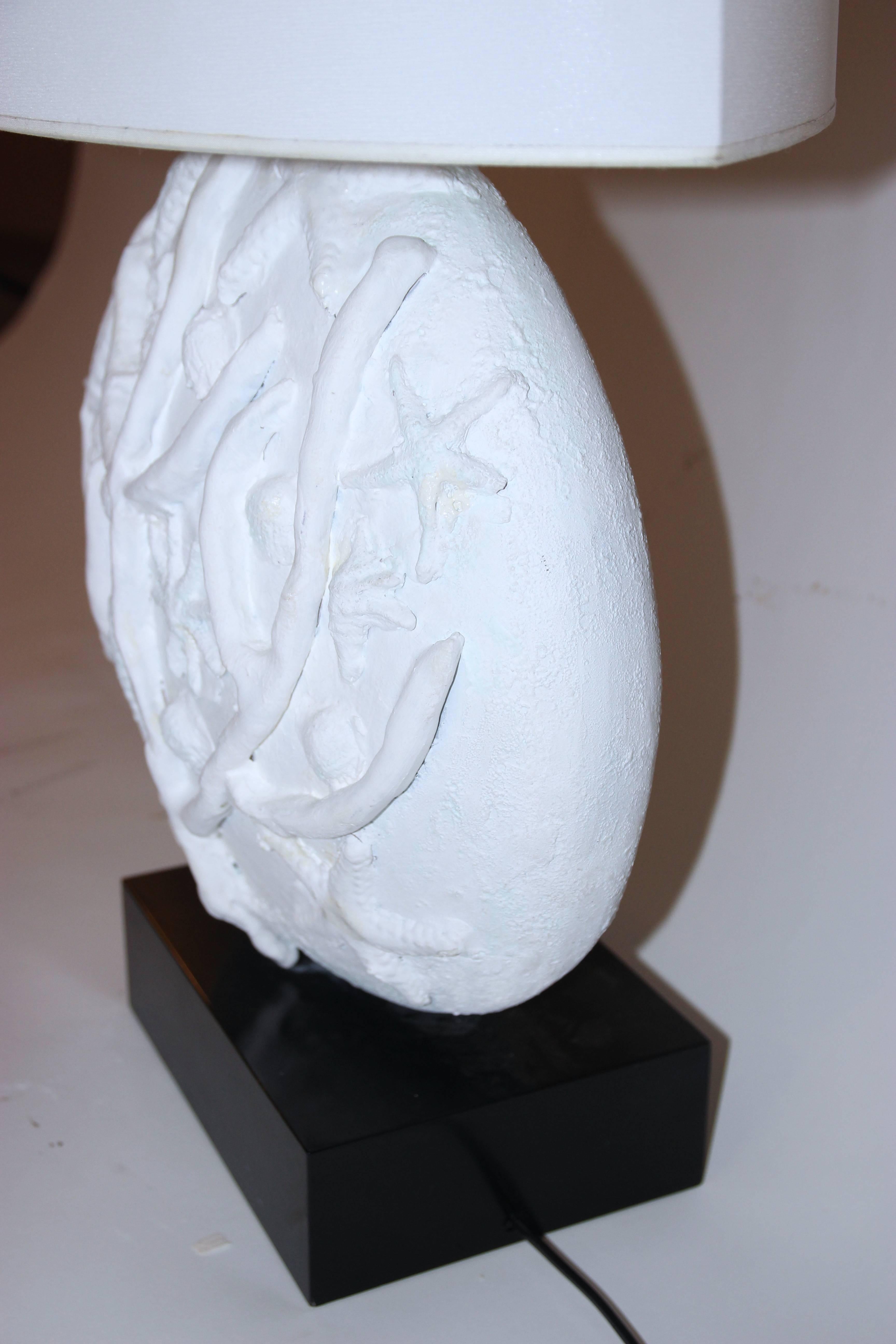 Mid-Century moderno Emilia Palomba, Coppia di lampade sul tema del mare, ceramica circa 2000, Italia