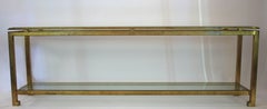 Maison Ramsay, Exceptional Console, Iron and Glass, circa 1970, France