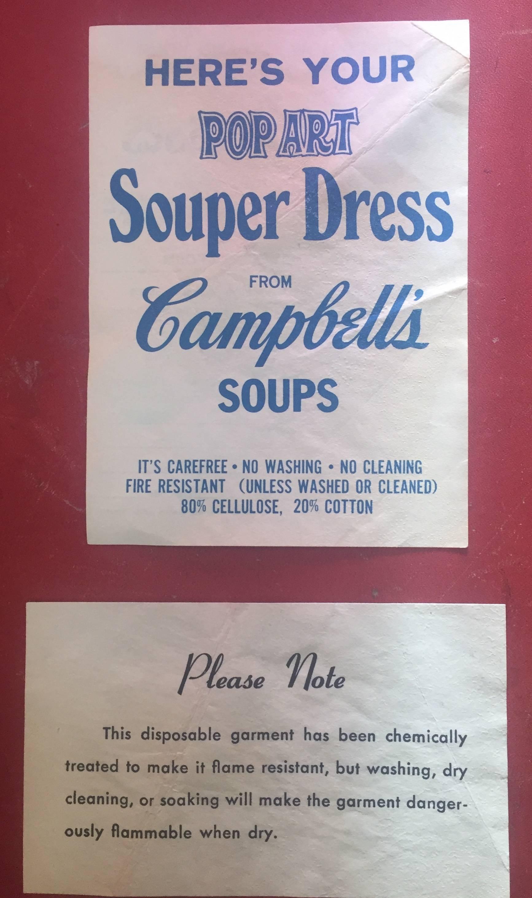 American From after Andy Warhol, the Souper Dress, circa 1968