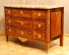 Louis XV-XVI Transitional Kingwood and Ormolu-Mounted Commode