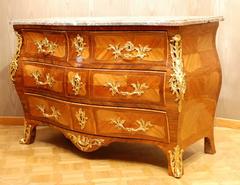 Louis XV Ormolu-Mounted Commode en Tombeau Stamped Dubut
