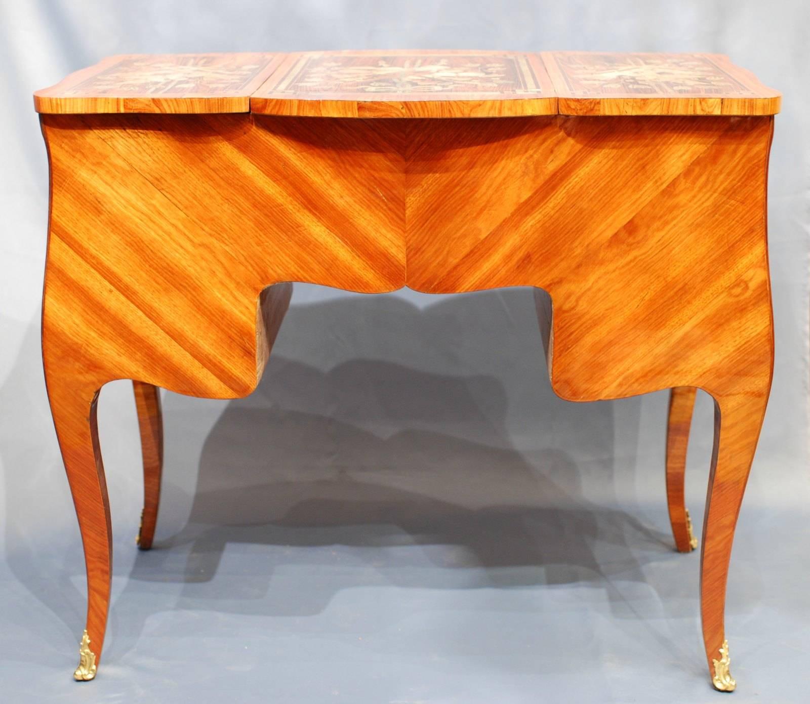 French Louis XV Marquetry Dressing Table 5