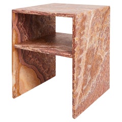 Red Onyx Bedside Table, Studio Gaïa
