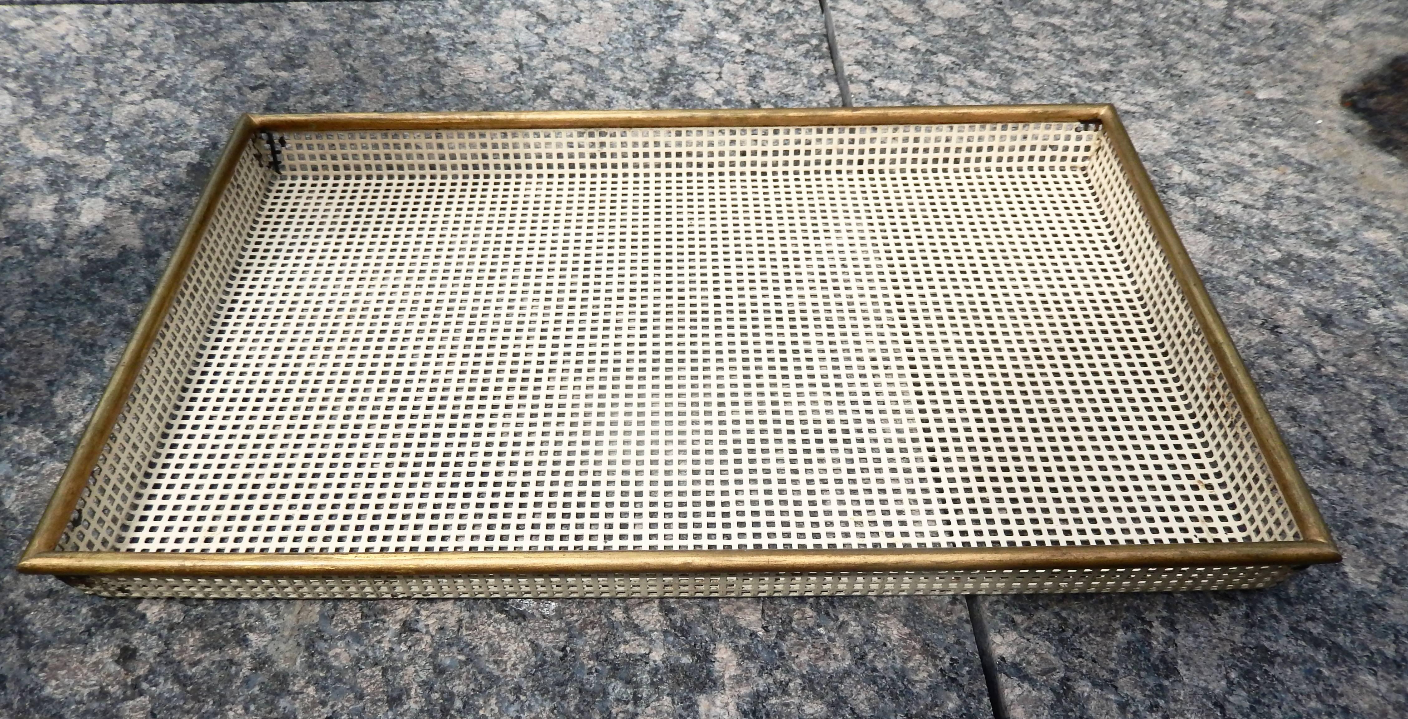 Mid-Century Modern Rare Mid-Century Perforated Metal Tray by Mathieu Matégot