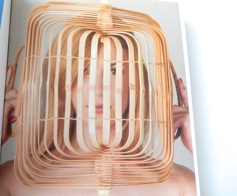 MidCentury Japanese Folding Bamboo Bag/Occupied Japan at 1stDibs