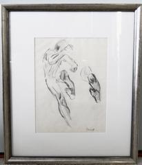 1960s Graphite Drawing by Leon Golub