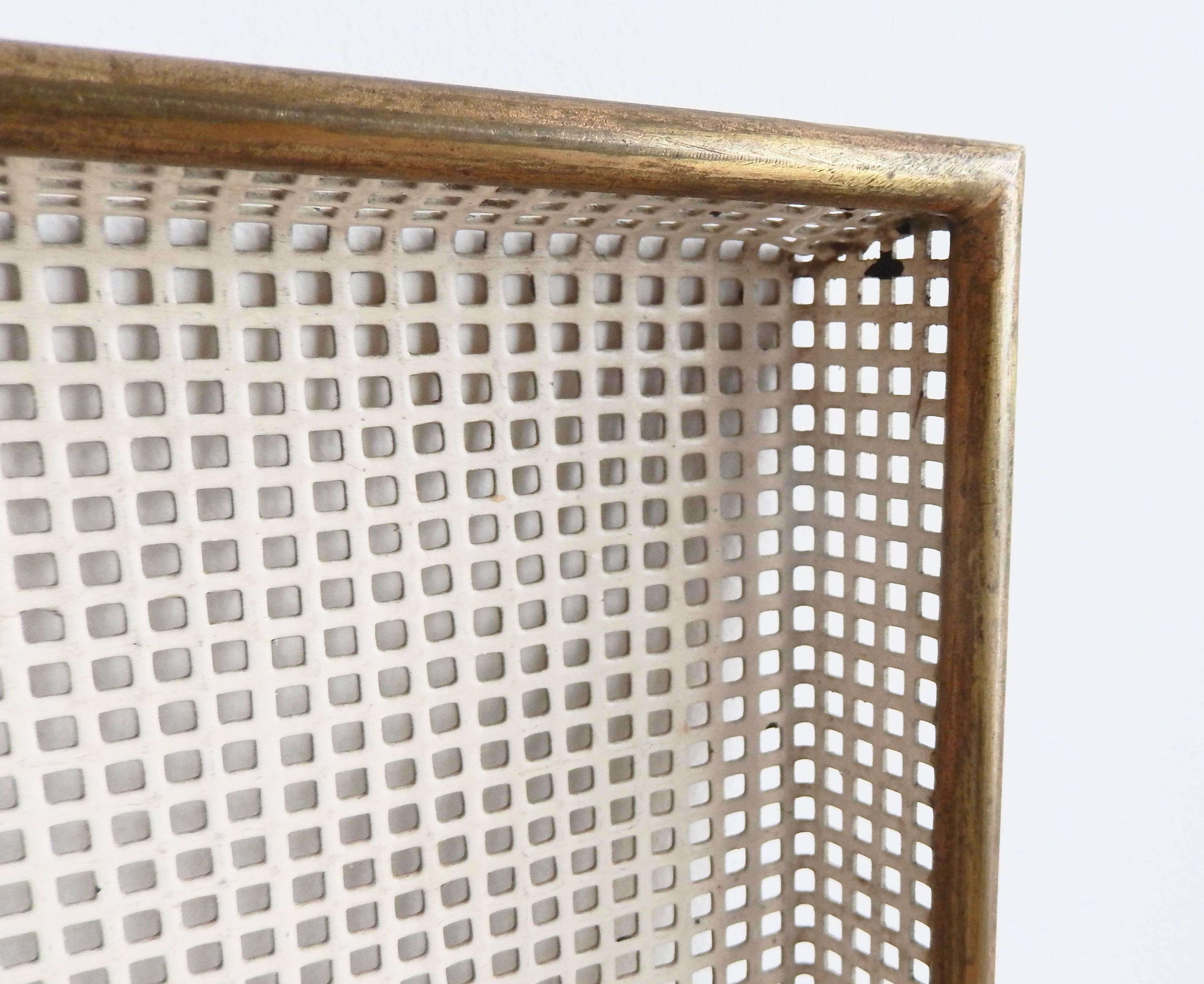 French Rare Mid-Century Perforated Metal Tray by Mathieu Matégot