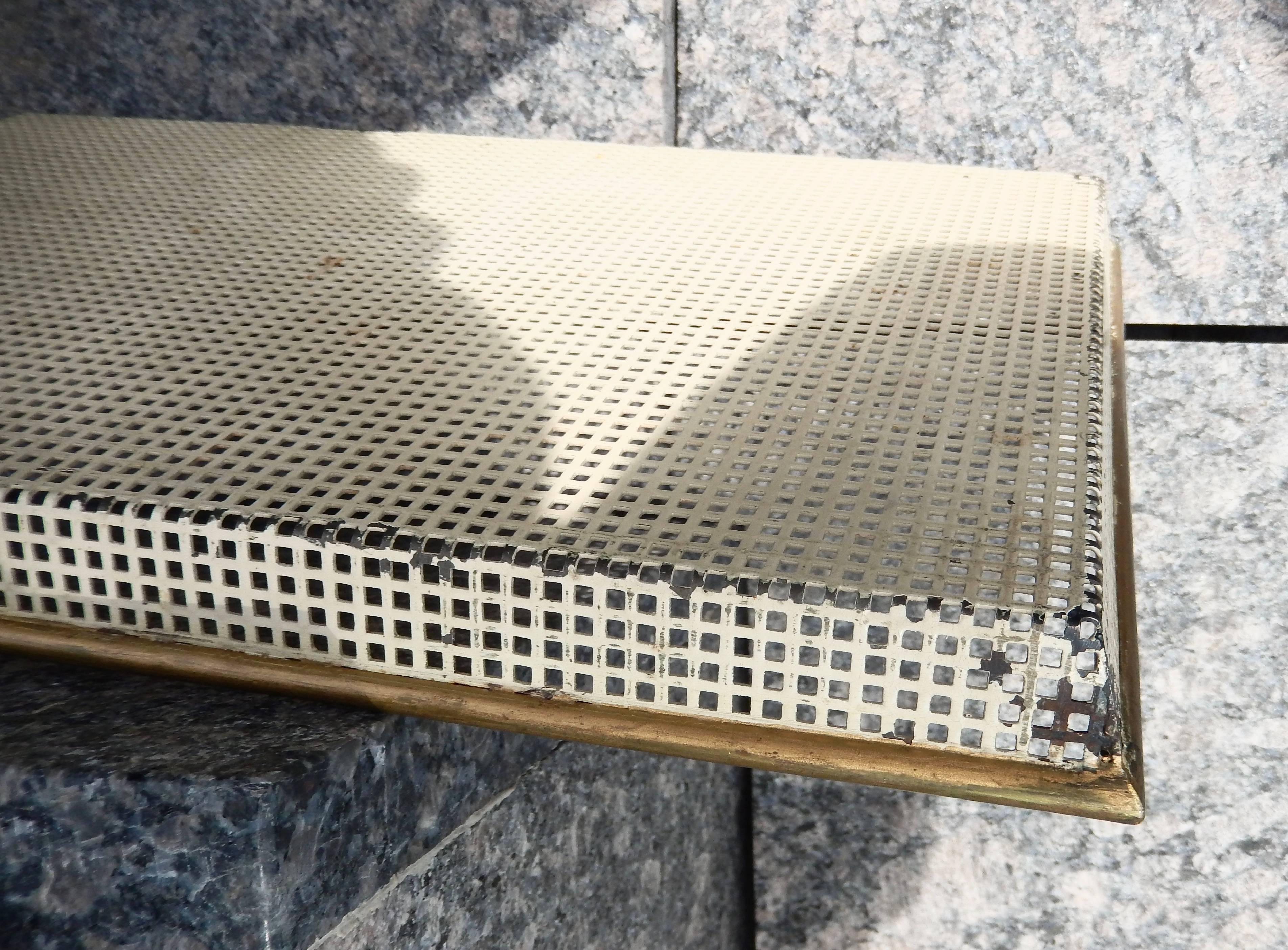 Rare Mid-Century Perforated Metal Tray by Mathieu Matégot In Good Condition In Winnetka, IL