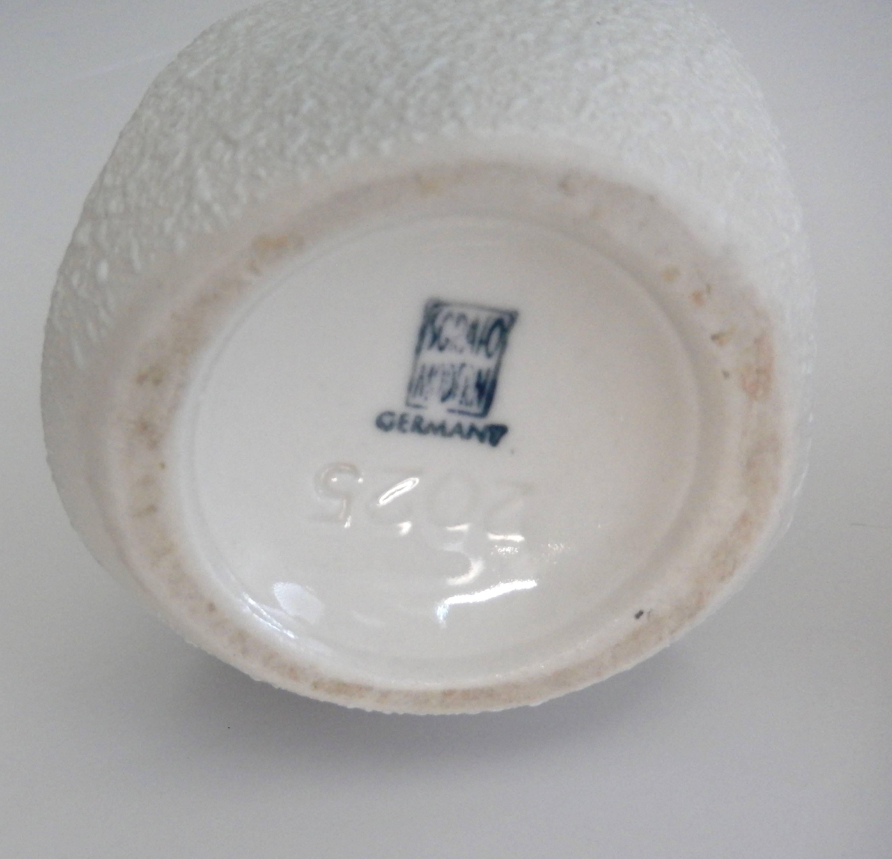 Porcelain 1960s Sgrafo Modern Vases, 