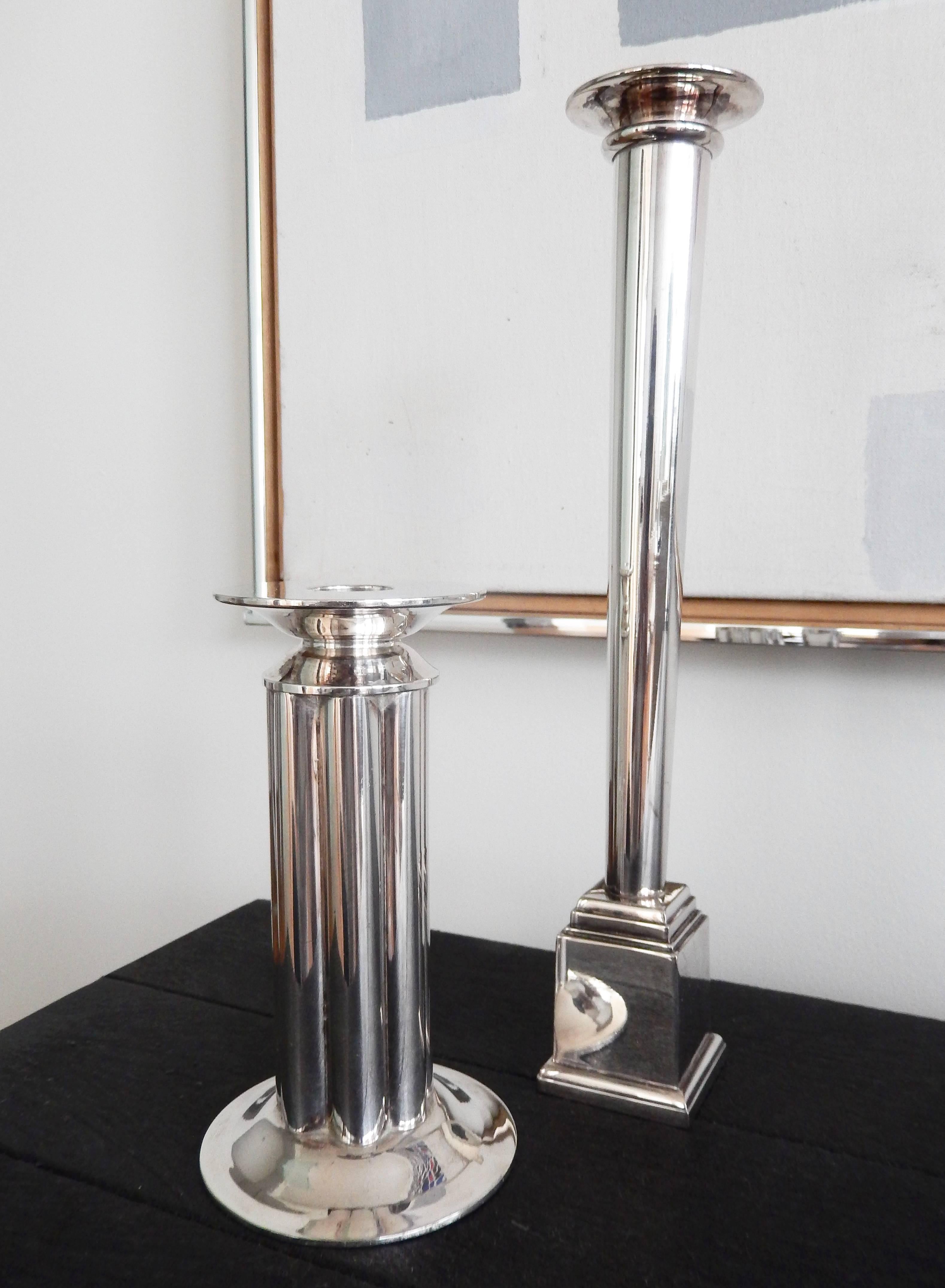 Postmodern Candlesticks Designed by Robert A. M. Stern for Swid Powell, 1980s In Good Condition For Sale In Winnetka, IL