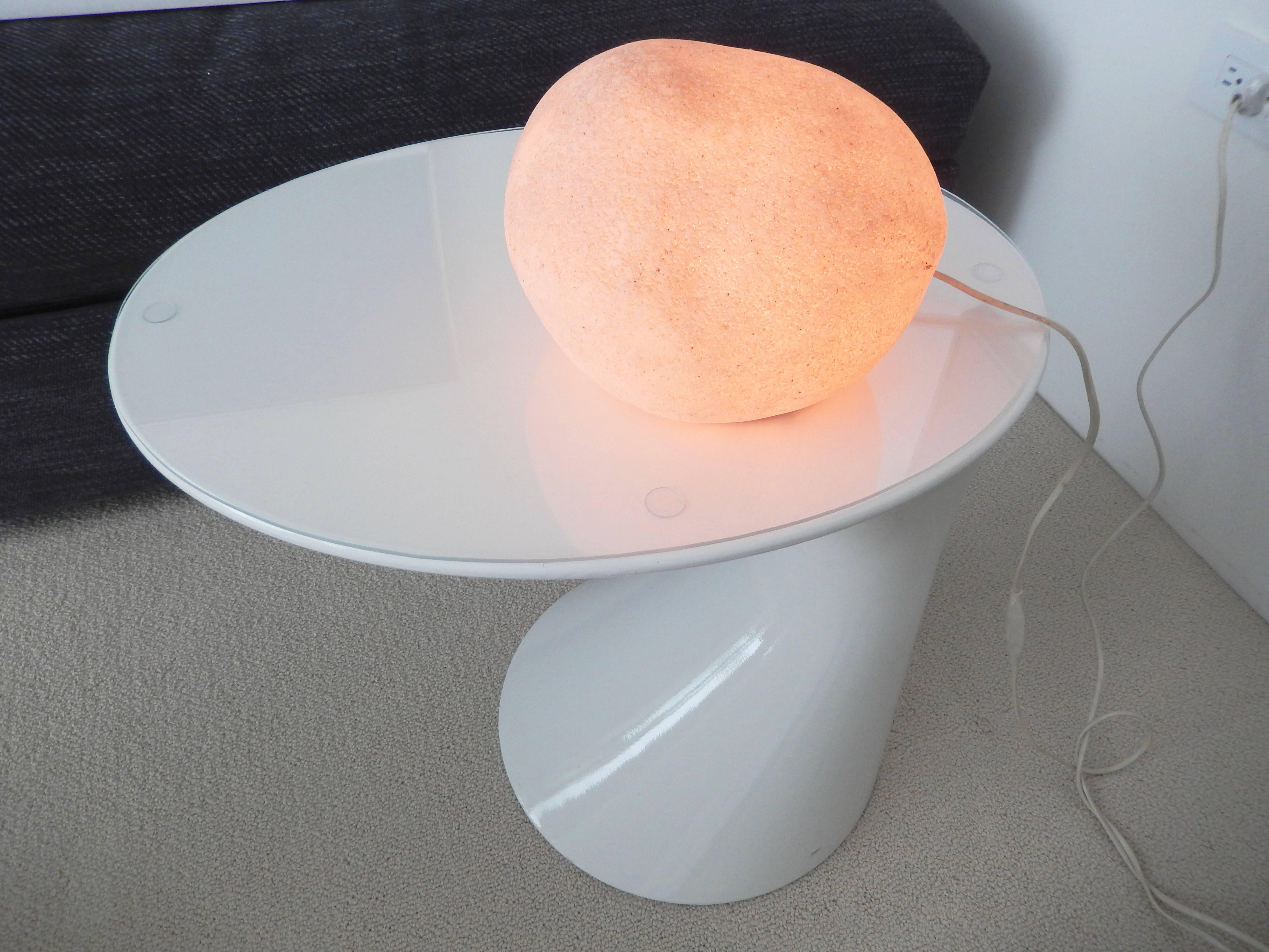 French 1970s Andre Cazenave Moon Rock Lamp for Atelier A