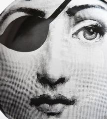 Fornasetti Ceramic Dish with Cavalieri Portrait