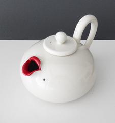 1970s Marilyn Monroe "Lip Service" Teapot by Fitz and Floyd/Pop Art