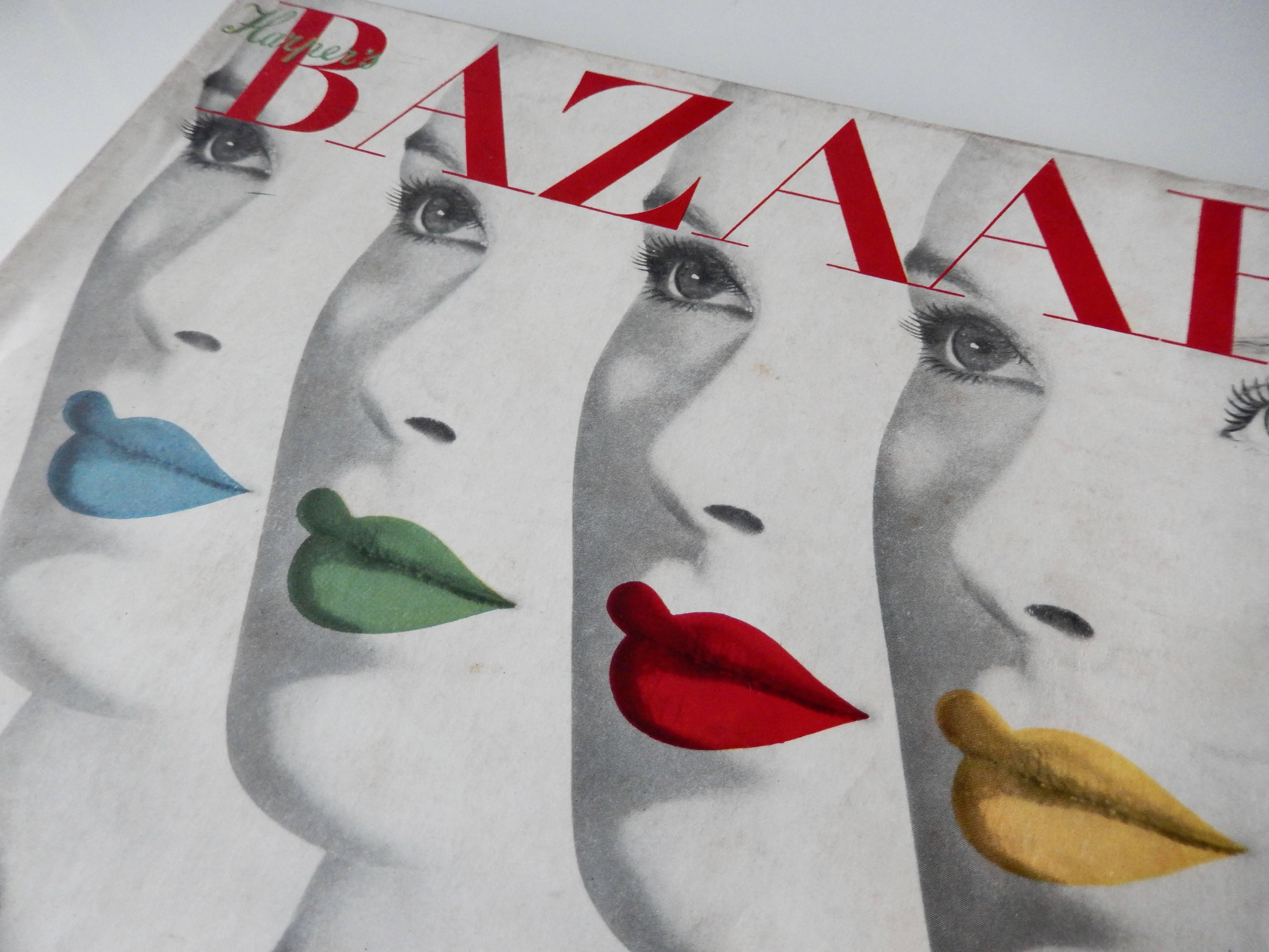 Couverture Harper's Bazaar des années 1940 de Herbert Bayer Bon état - En vente à Winnetka, IL