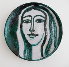 Robert Picault Mid-Century Modern Ceramic Plate, Vallauris