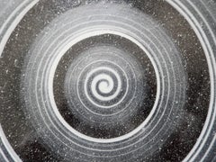 Maurice Heaton Enameled Glass "Cosmos" Plate, circa 1935